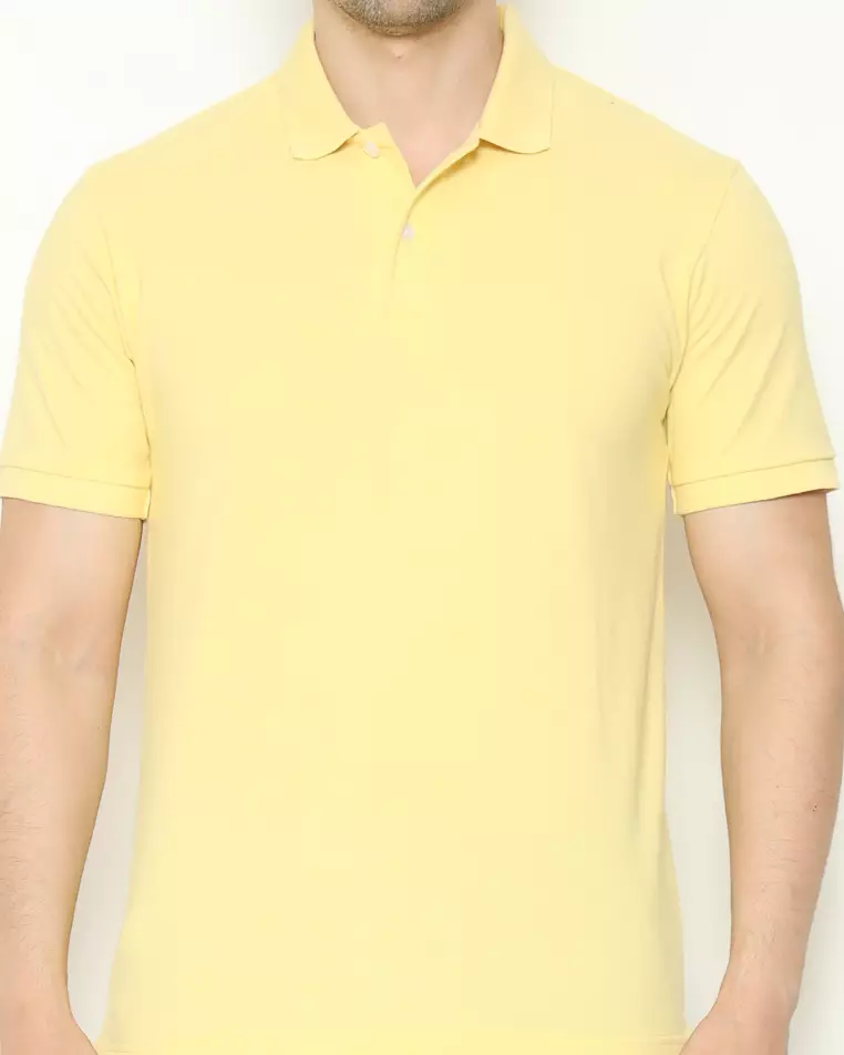 MAGINOT POLO SHIRT PIQUE PRIA YELLOW