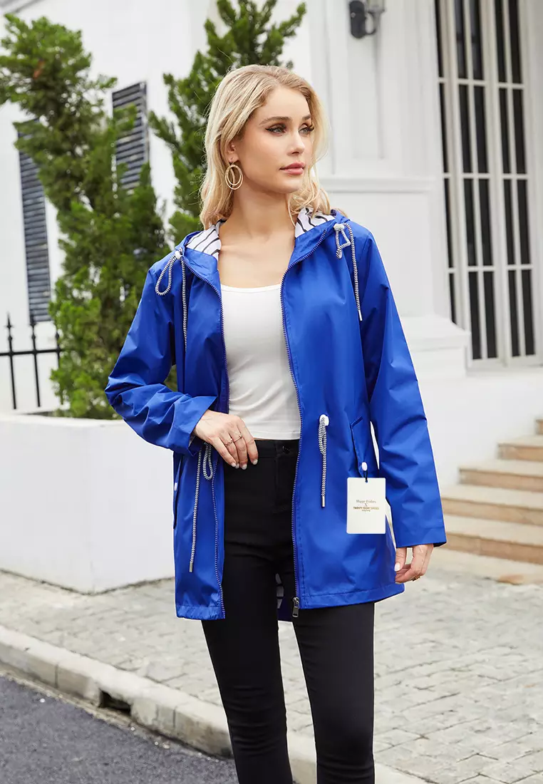 Buy HAPPY FRIDAYS Thin Hooded Trench Coat AD-F235 Online | ZALORA Malaysia