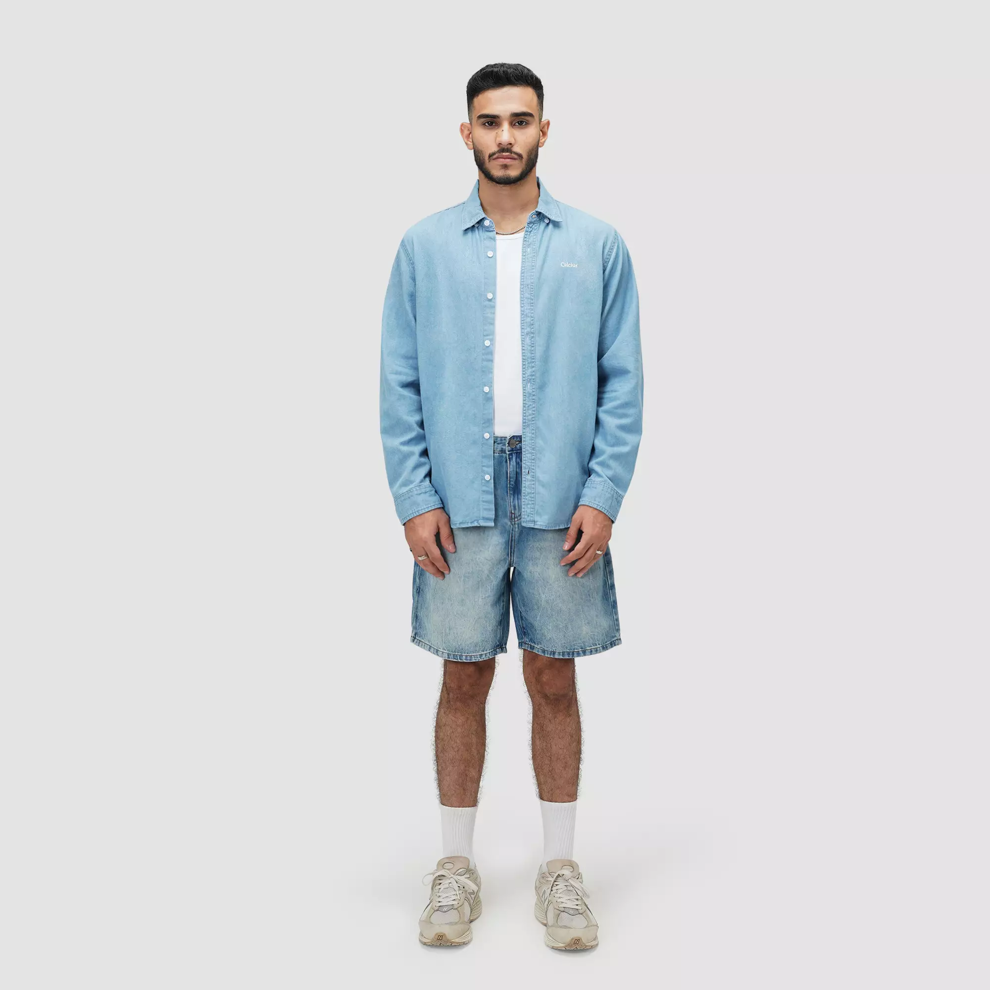 CELCIUS Regular Kemeja Denim Lengan Panjang L03000731C Biru