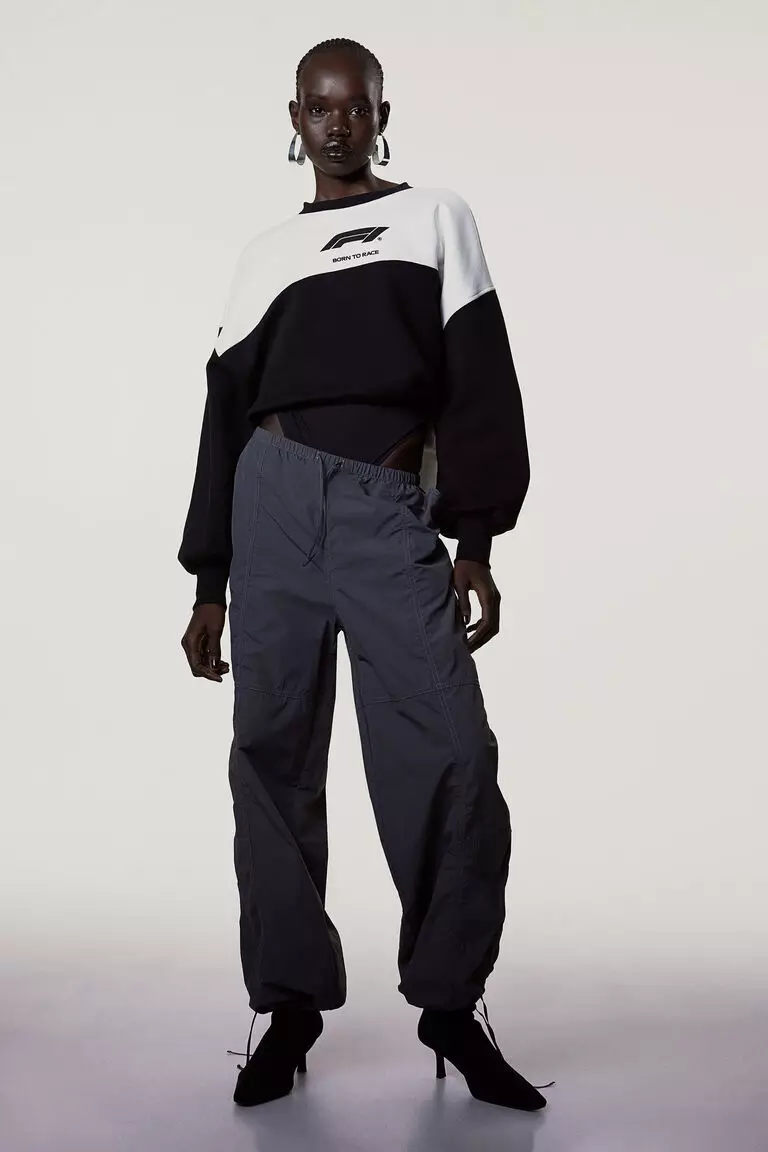 Nylon parachute trousers