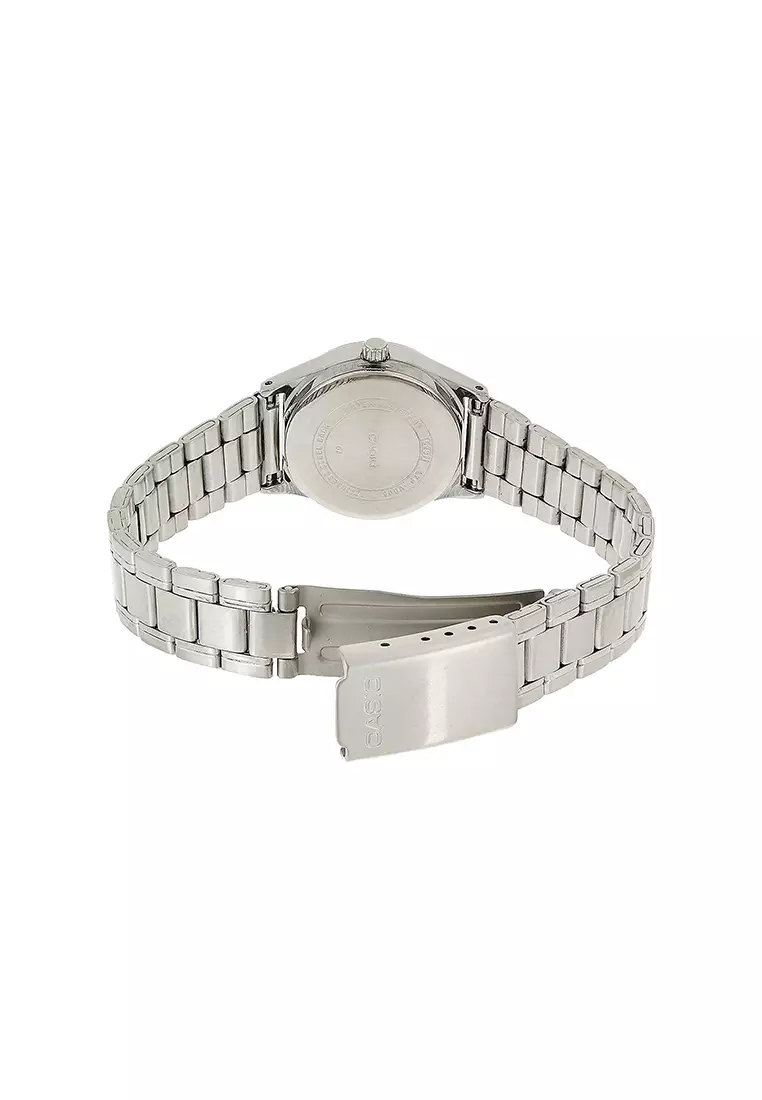 Couple Analog Watch MTP/LTP-V006D-2B Silver Stainless Steel Strap