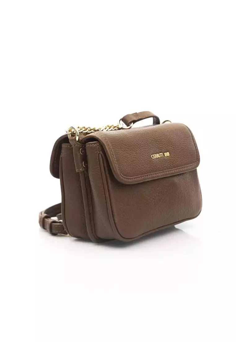 Cerruti 1881 Cerruti 1881 Brown Leather Crossbody Bag 2024