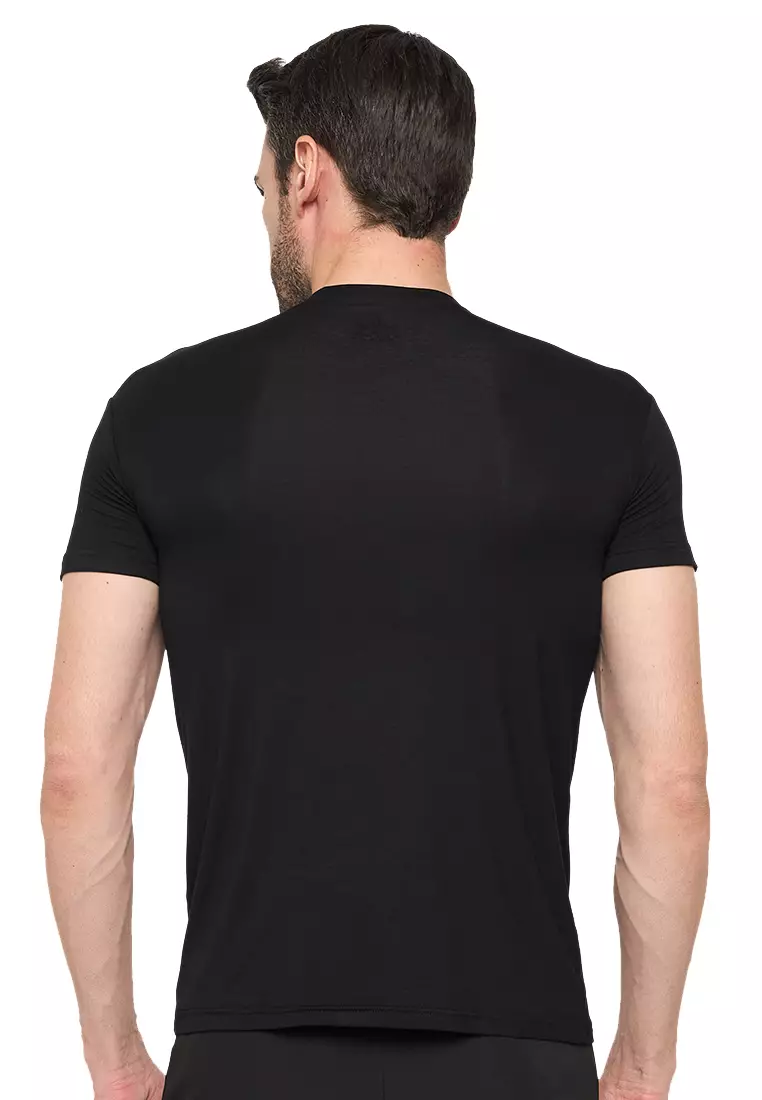 Black Men's Eco-Stretch Bamboo Training T-Shirt