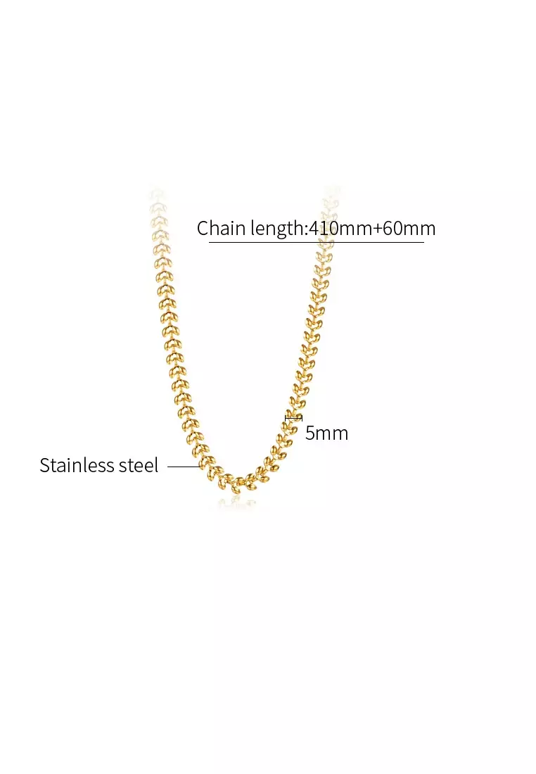 ADORA Stainless Steel Gold Necklace 2023 Buy ADORA Online ZALORA