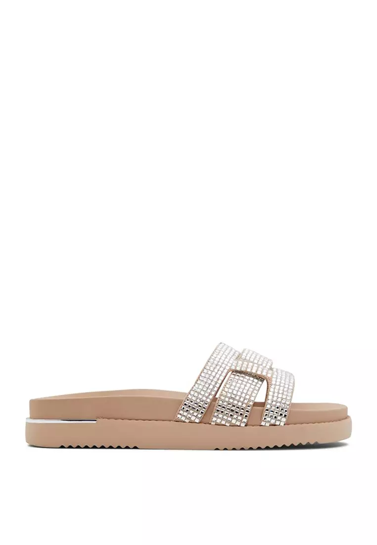 Aldo hot sale rhinestone slides