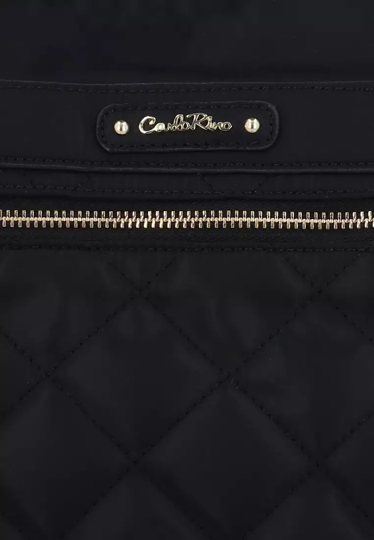 Buy Carlo Rino Quilted Urban Zip Backpack - Black 2026 Online | ZALORA