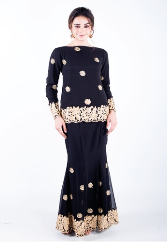 Madhuri Persian Black from Ann Khan Exclusive in grey and blue and Navy