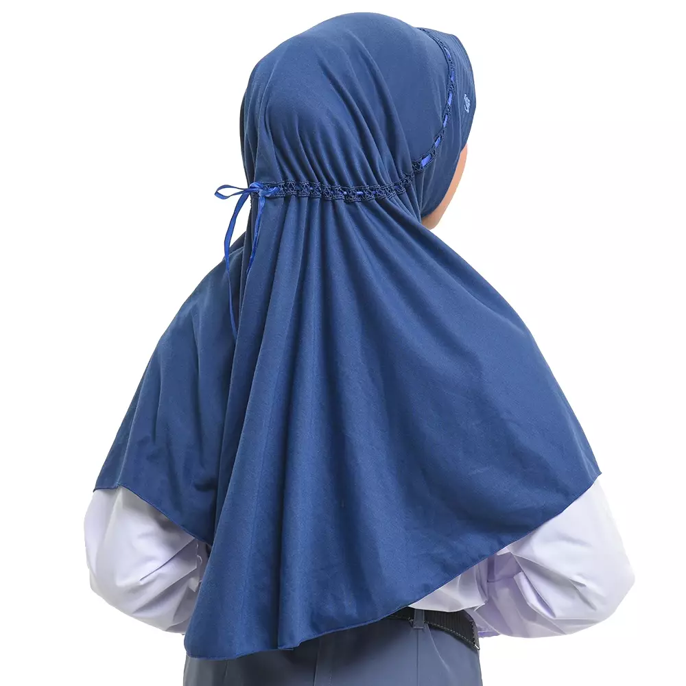 Rabbani - Kerudung Sekolah Instan Hemy - Navy XL (New)