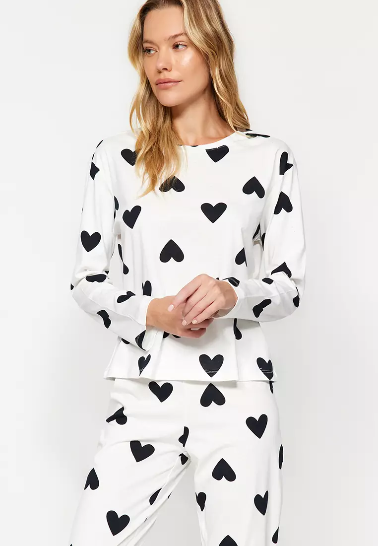 Heart Print Pyjama Set