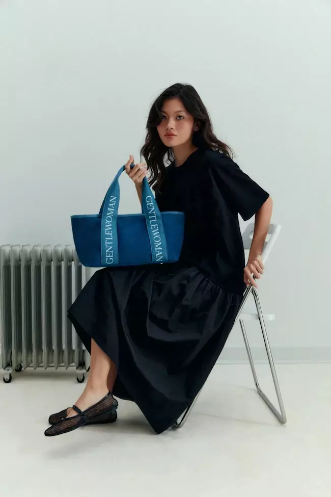 【Gentlewoman】GW SUMMER STUFF トートバッグ ブラック Jual GENTLEWOMAN GW Summer Stuff Tote Bag - Blue Original