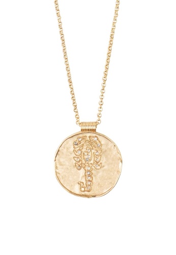 Maje gold Zodiac Medal Necklace - Scorpio FFE3DAC3E1021DGS_1