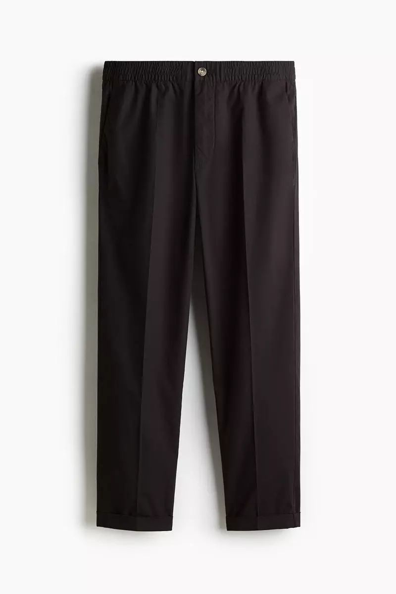 Regular Fit Cropped cotton trousers