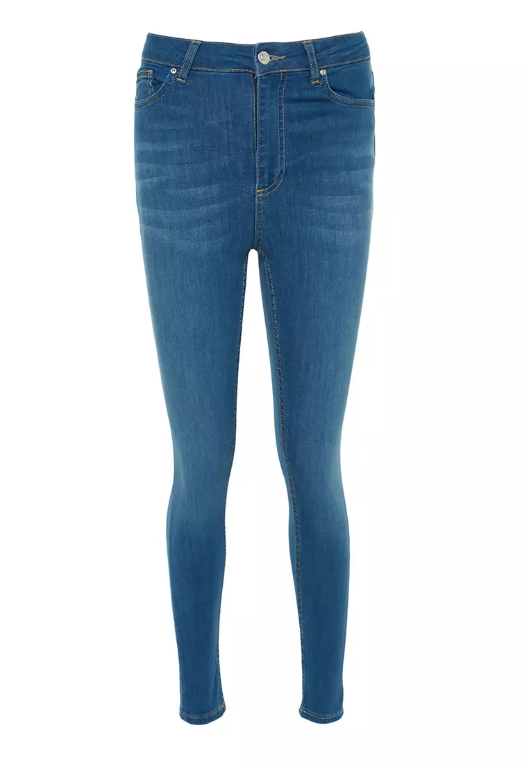 Slimming Effect Super High Waist Skinny Jeans