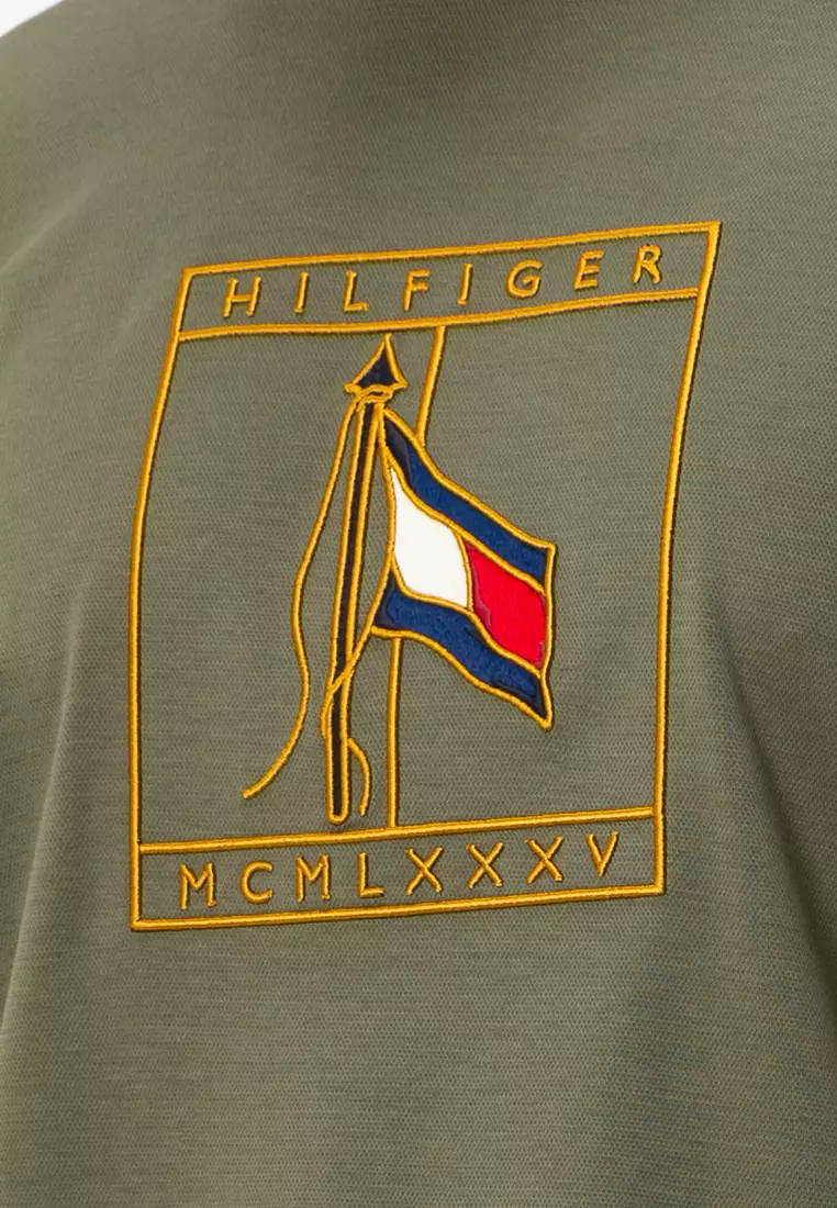 Flag Icon Embroidery Interlock T-Shirt - Tommy Mainline