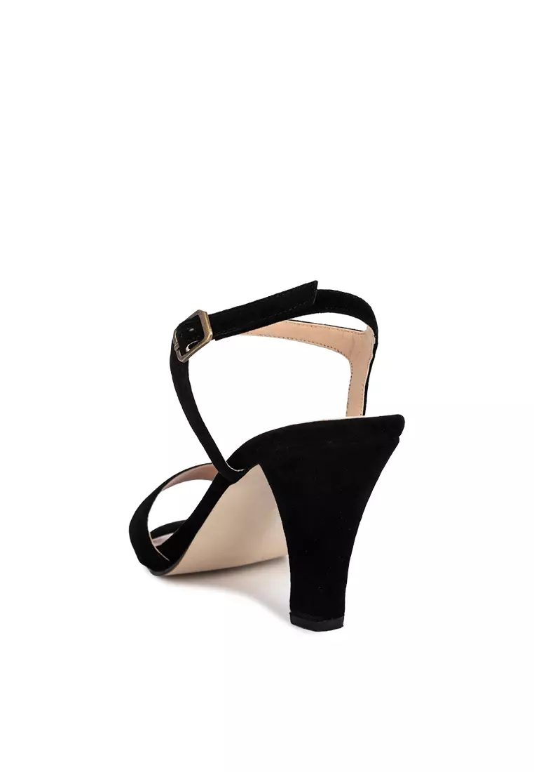 Suede Ankle Strap Heels