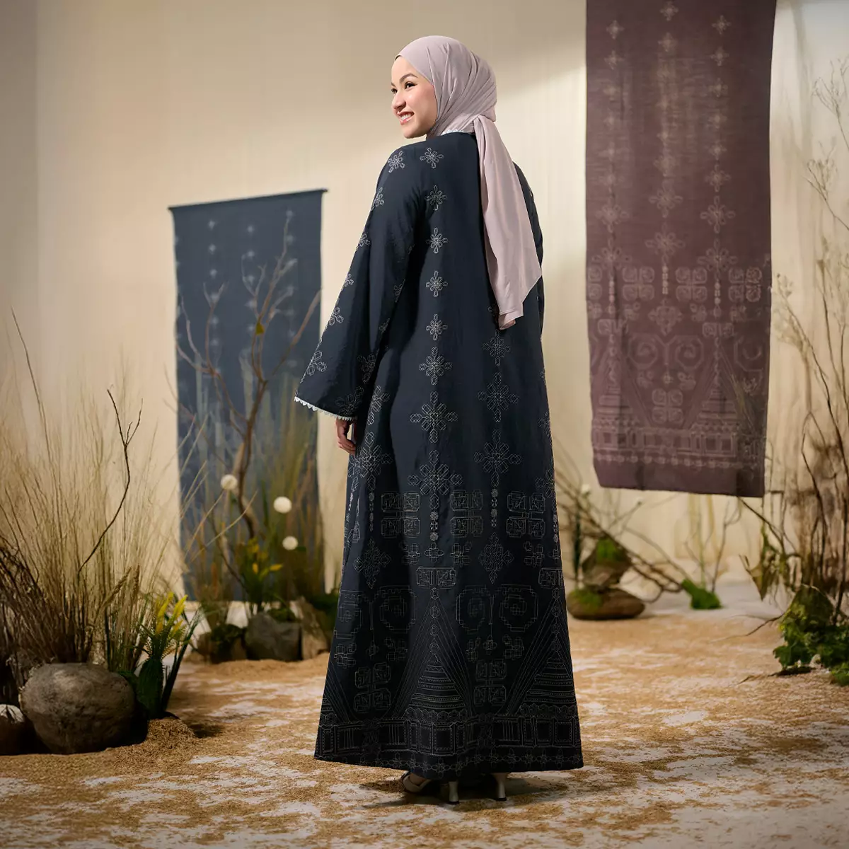 [Raya Collection] ZM Zaskia Mecca - Bayura Deep Navy | Gamis Wanita | Jejak Teduh Ruma | Koleksi Ramadhan Series
