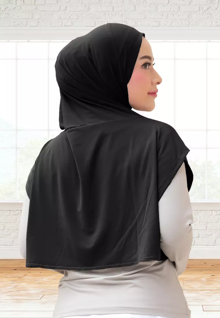 Alana Outer Hijab | Hijab Rompi Olahraga | Sport Vest Wanita - Smoky Black