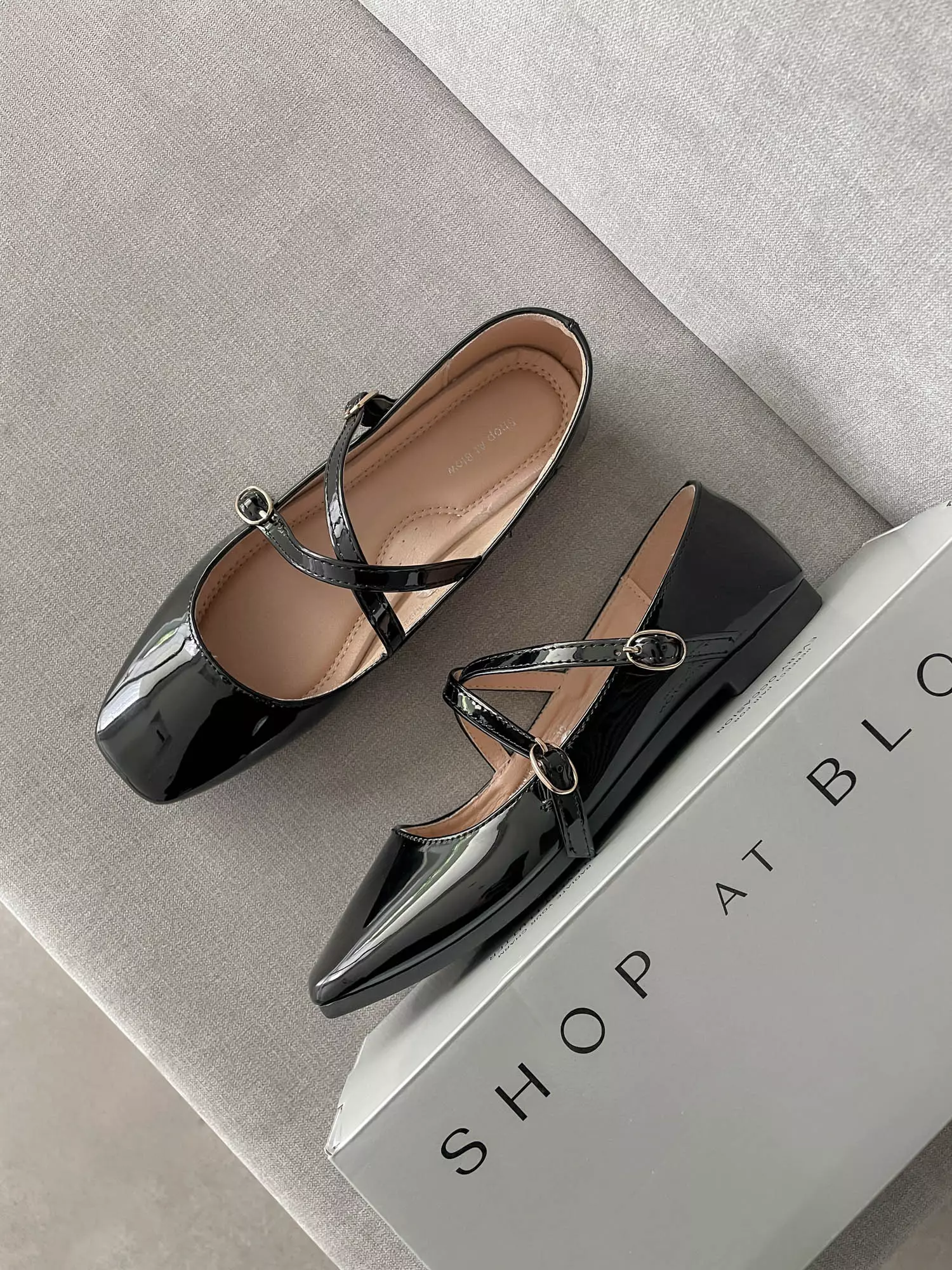Blow Lara Crossover Mary Jane Flats Shoes MINNIK 0002