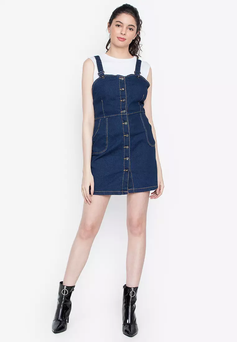 Denim overall store skirt nike