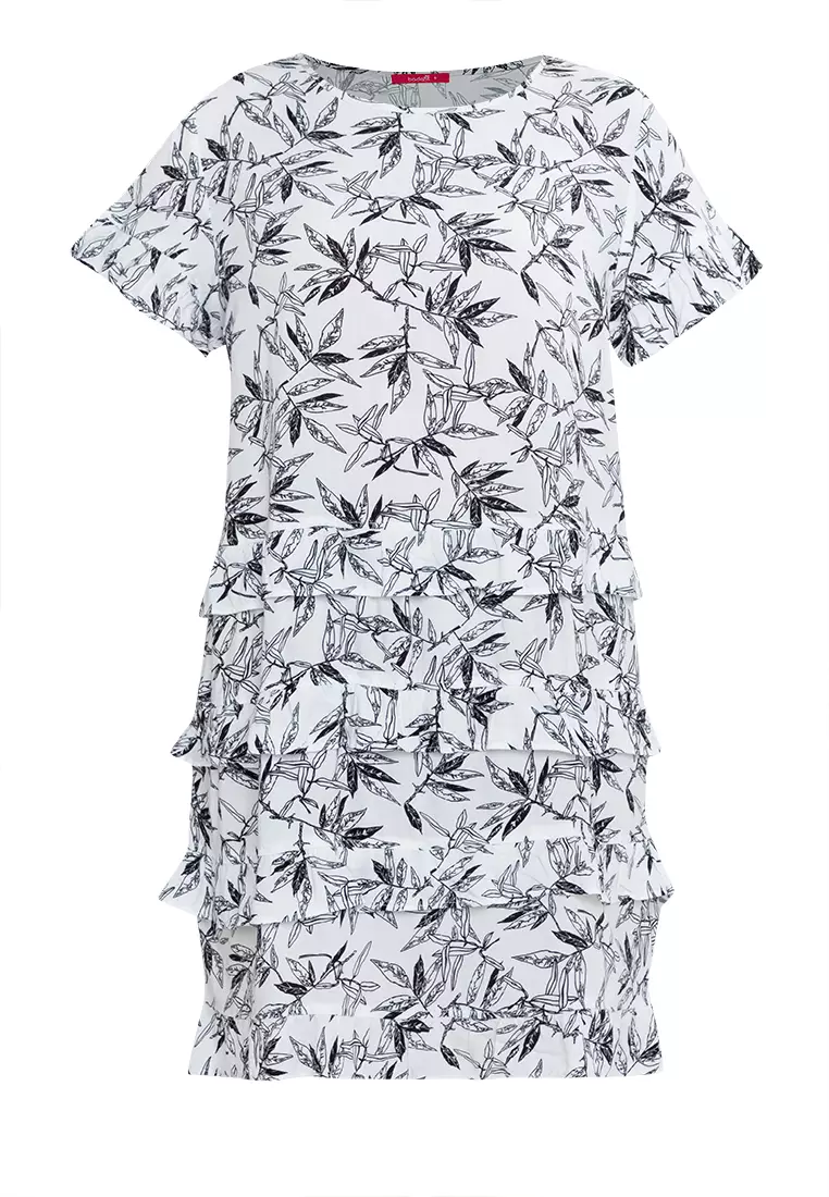 Ligaya Printed Ruffle Tiered Dress