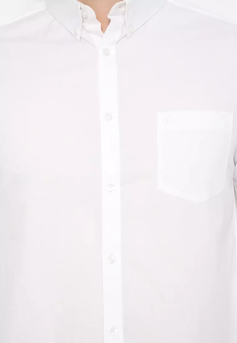 Jobb Chevio Kemeja Pria Lengan Panjang Slim Fit Putih