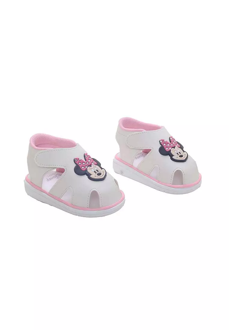 Disney Minnie Sandal Bayi Left Right Cicit Minnie Mouse White