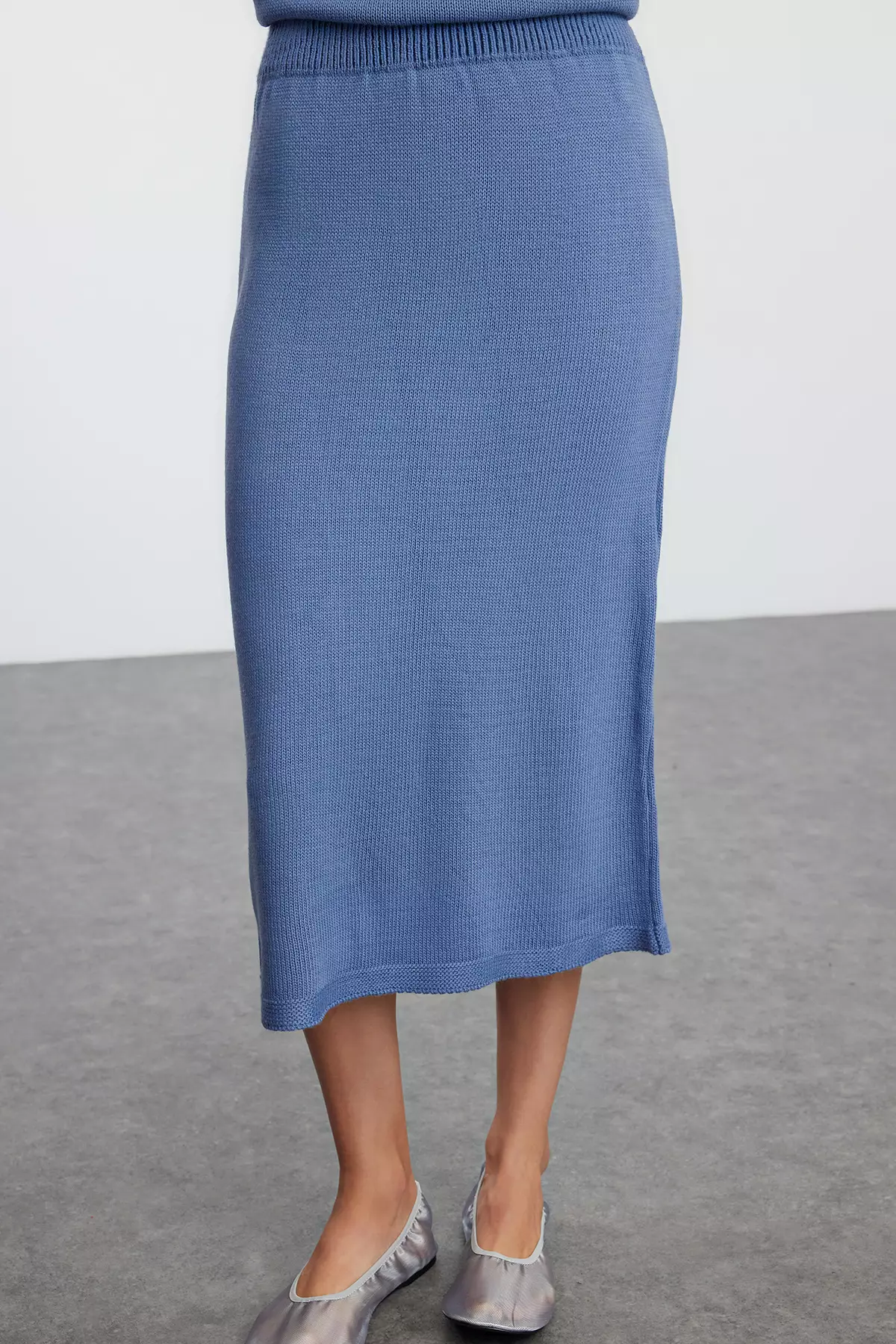 Indigo Turtleneck Knitwear Set Wide Fit