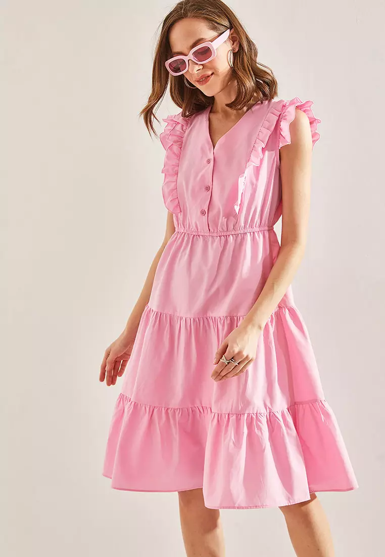 Frilly Buttoned Dress