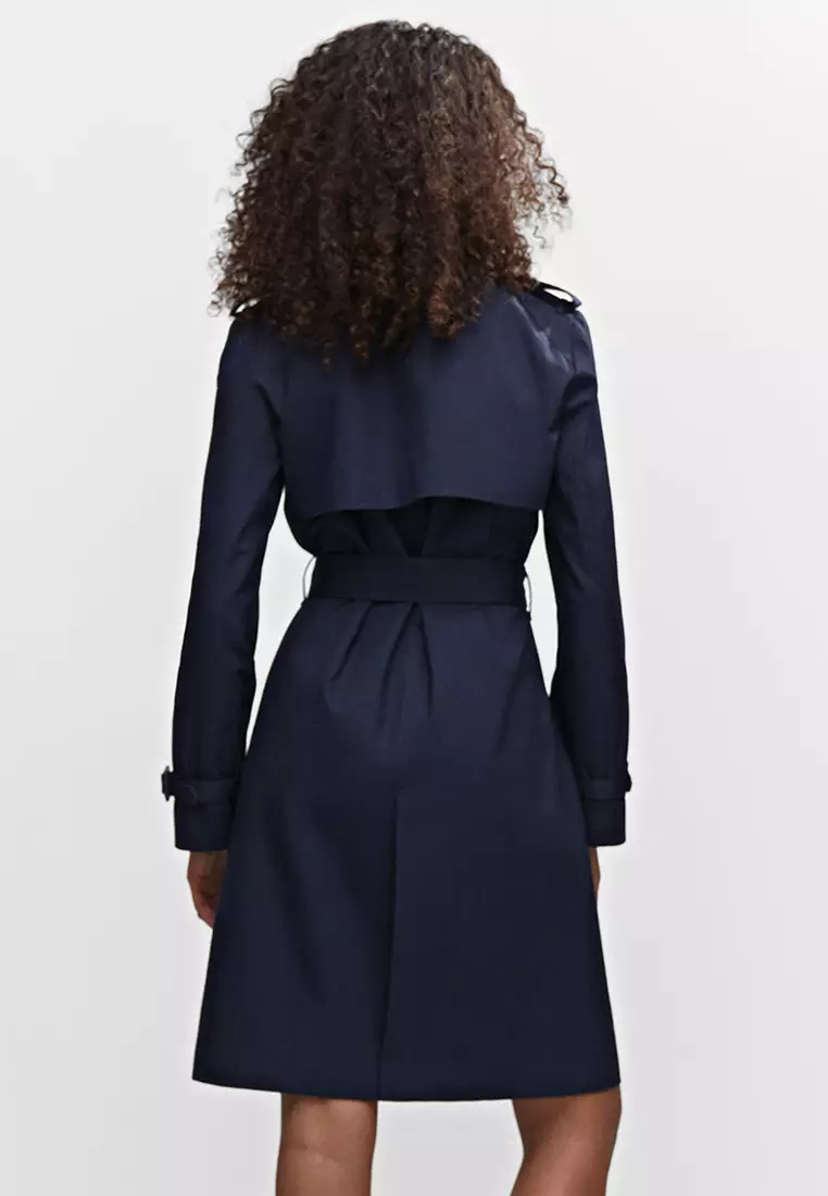 navy coat mango