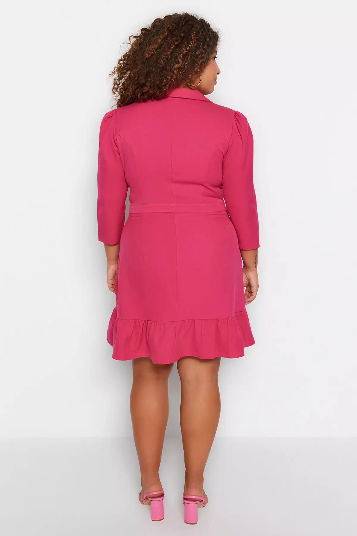 Plus Size Woven Jacket Dress