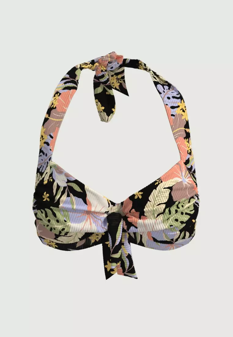 Daydream Black Tie Front Halter Top