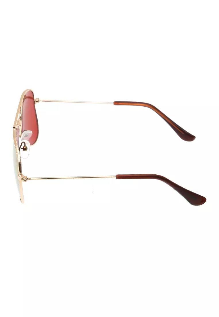 Ulrico Kacamata Anak Unisex Sunglasses Kids Aviator Mirror Lens Material Alloy ORIGINAL - Yellow