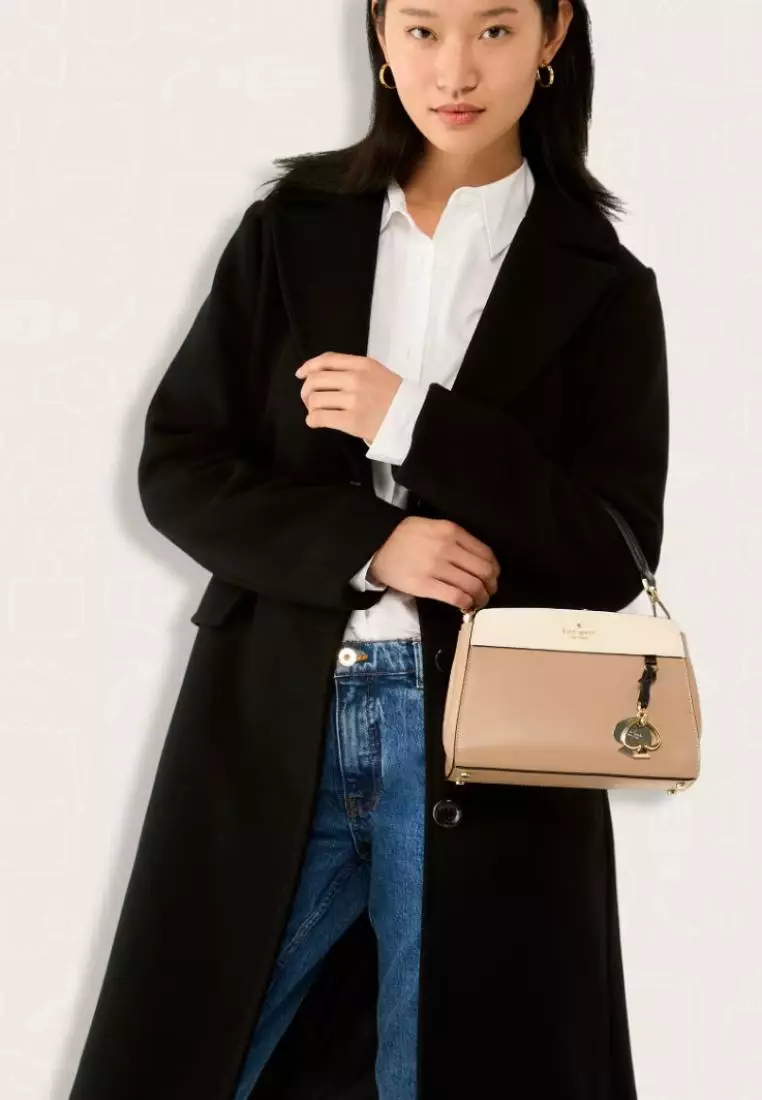 Kate Spade Madison Small Top Handle Satchel Toasted Hazelnut Multi