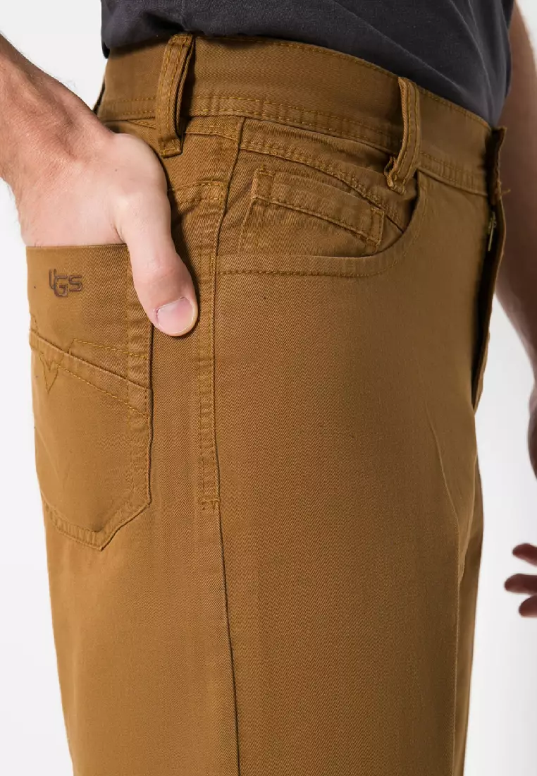 LGS - Celana Pendek Casual Pria Warna Coklat Chinos - CSP.777P.002.916.C