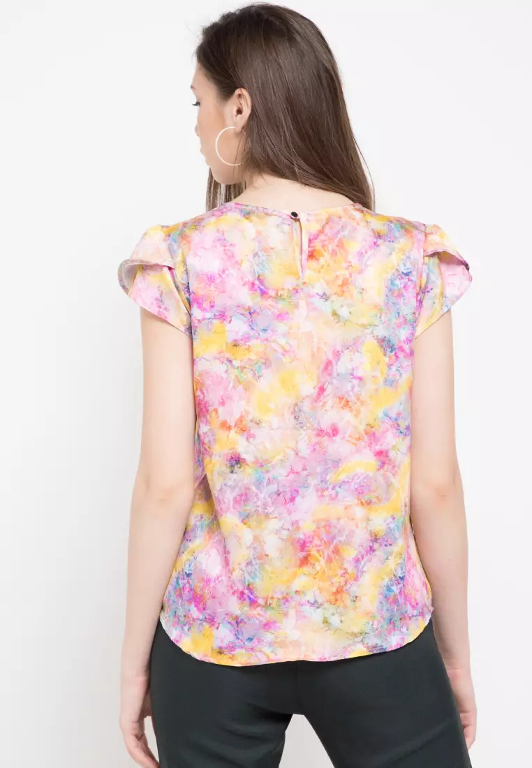 Tina Blouse In Pink Print