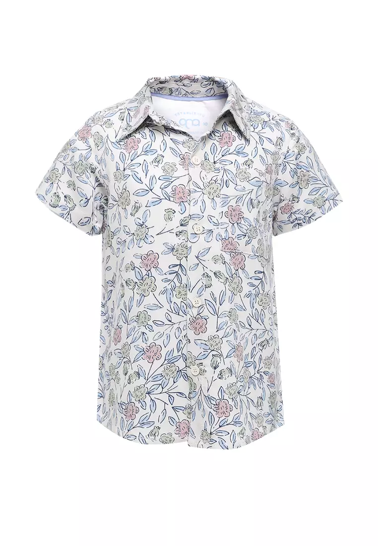 Qna Boy Elijah Kemeja Anak Multicolor Motif