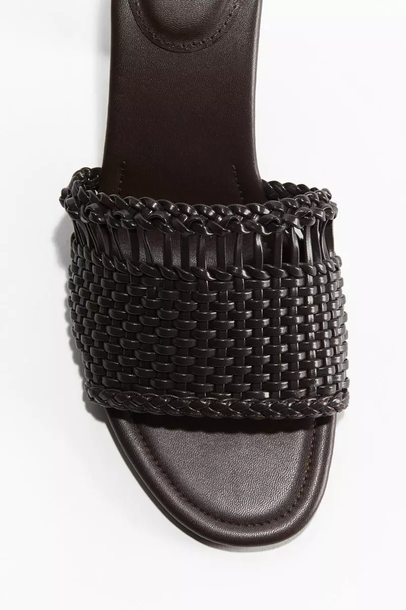 Braided heeled sandals