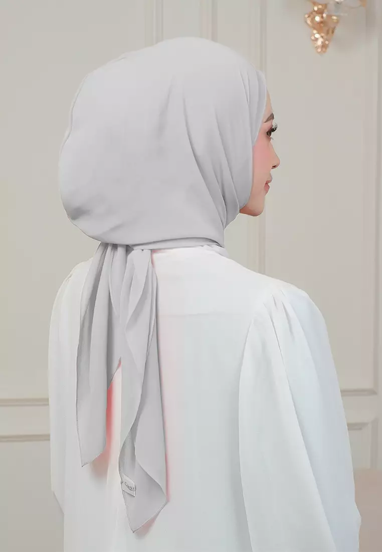 HIJAB INSTAN MAGNET SYIFA - SILVER GREY