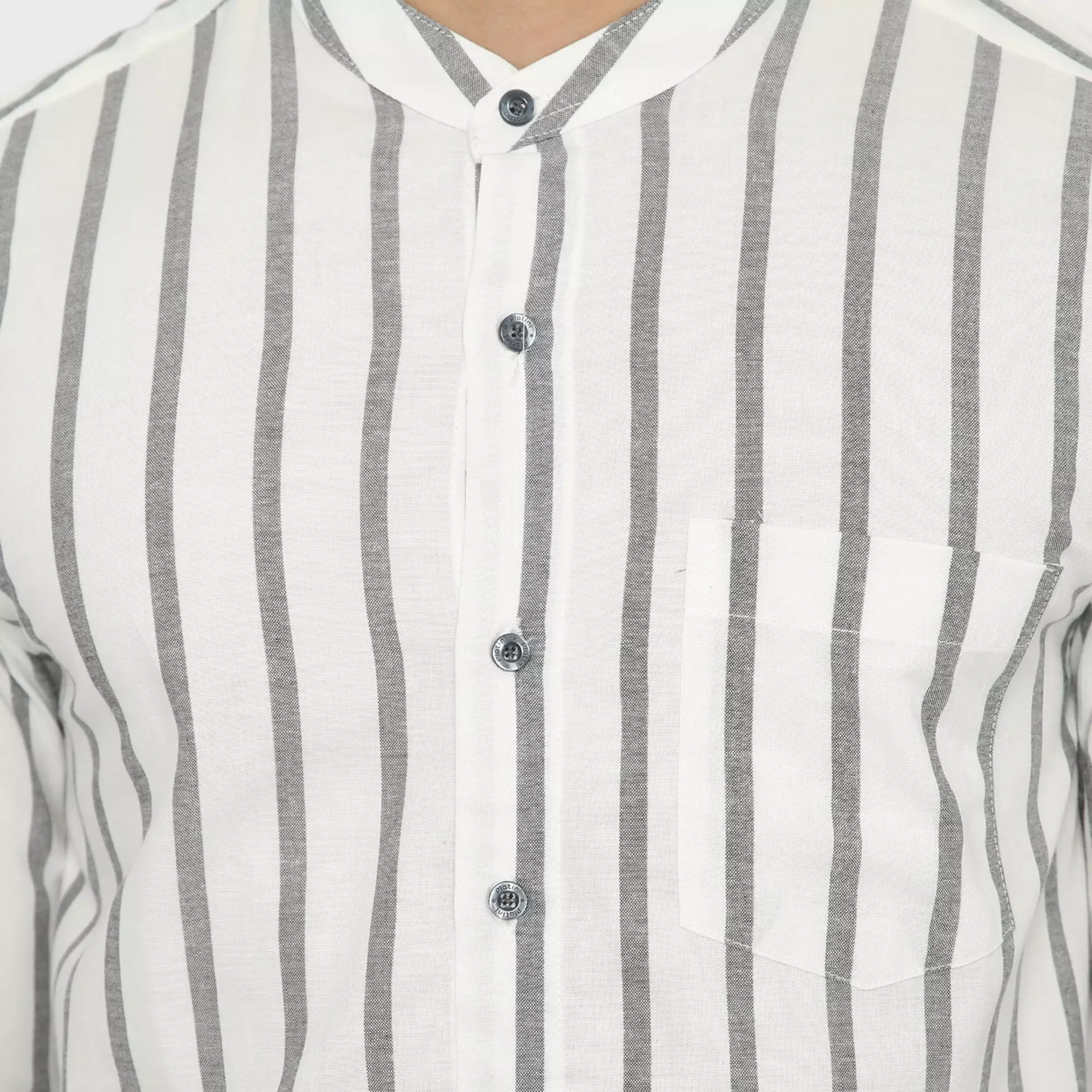 Platini Kemeja Pria Koko Shanghai Lengan Panjang Katun Oxford Abu 961127