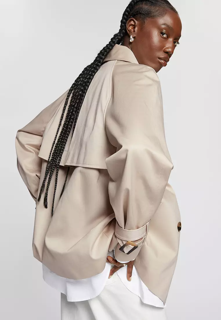 Loose fit new arrivals trench coat