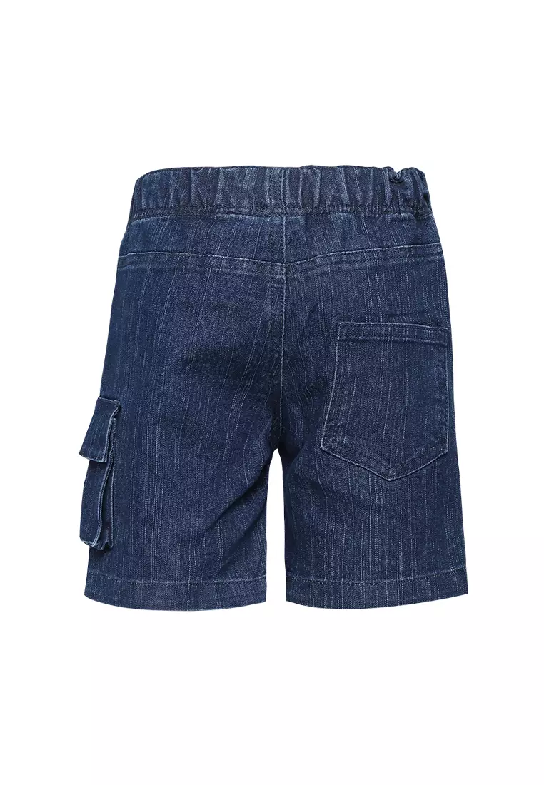 Qna Boy Break Celana Pendek Denim Anak Navy