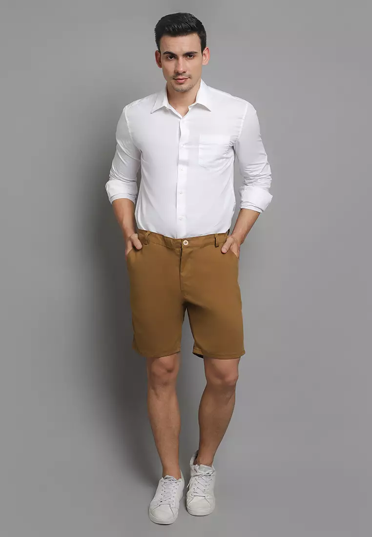 Slim Fit Short Chino Dark Brown