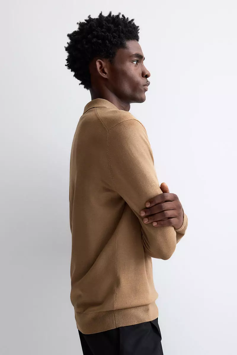 Regular Fit Fine-knit polo shirt