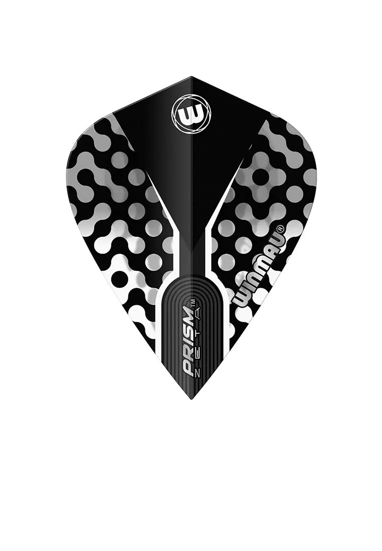 Winmau Prism Zeta - Alette per freccette nere, gialle e rosse, 10 set per confezione (30 alette in totale