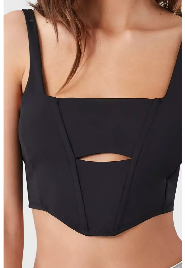Adidas corset-style square-neck Cropped Top - Farfetch
