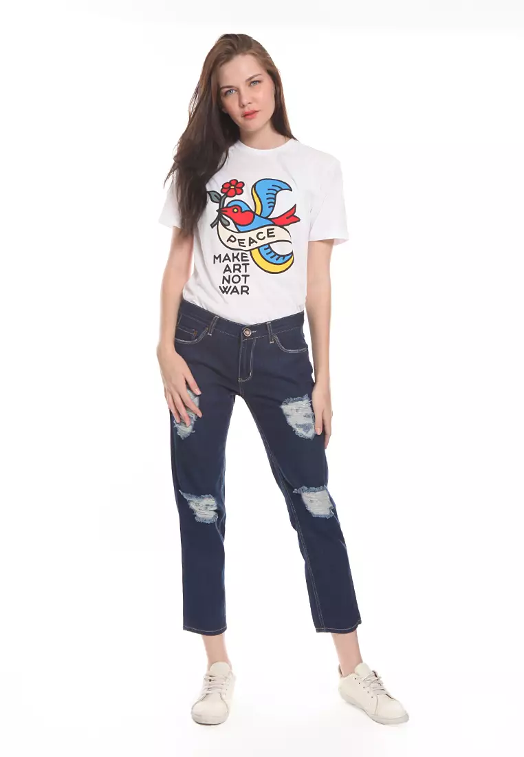 Boyfriend Rips Jeans 7/8 BJ2102