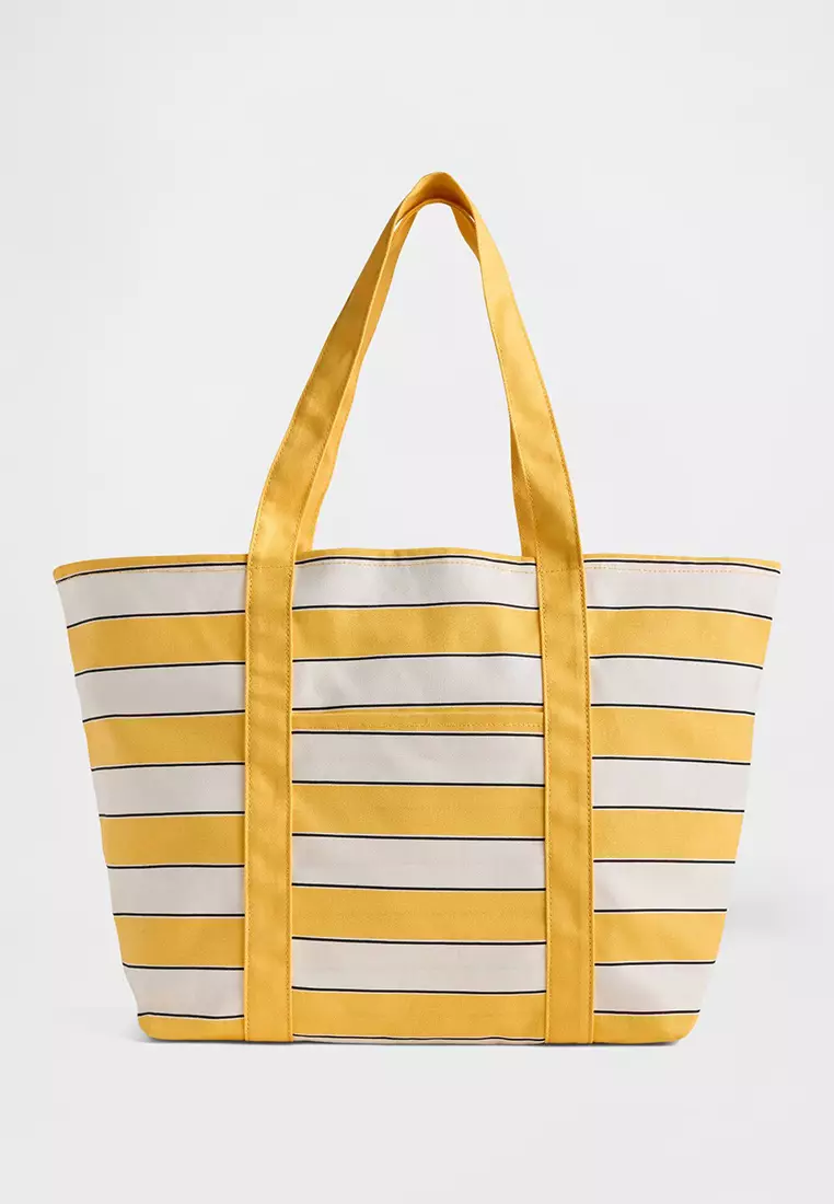Canvas Stripe Tote Bag