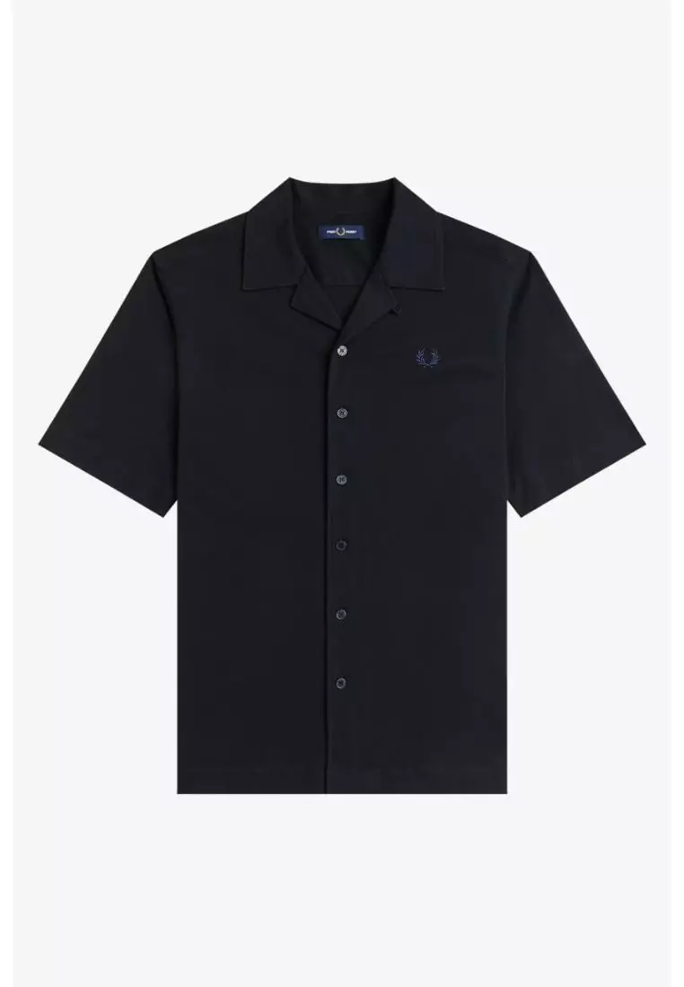Buy Fred Perry Fred Perry M1745 Compress Mesh Revere Collar Shirt