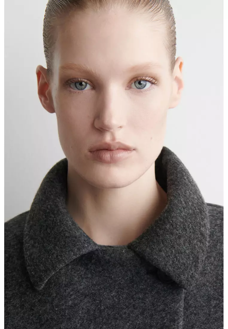 BOILED WOOL-BLEND SHORT JACKET