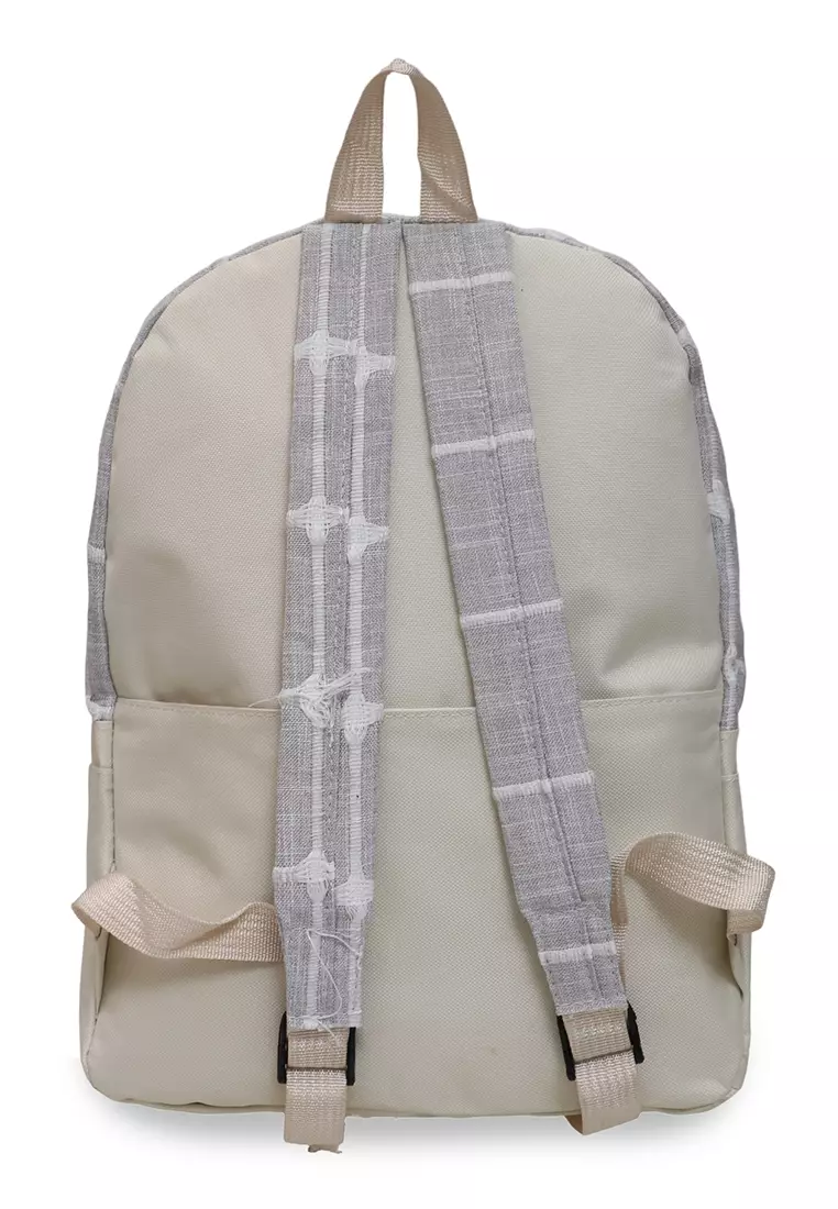 Estiana Tas Ransel Backpack Wanita Desain Elegant High Quality - Abu-abu